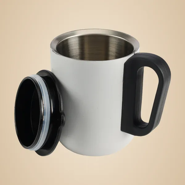 White_Stainless_Steel_Insulated_Travel_Mug_With_Handle_And_Lid