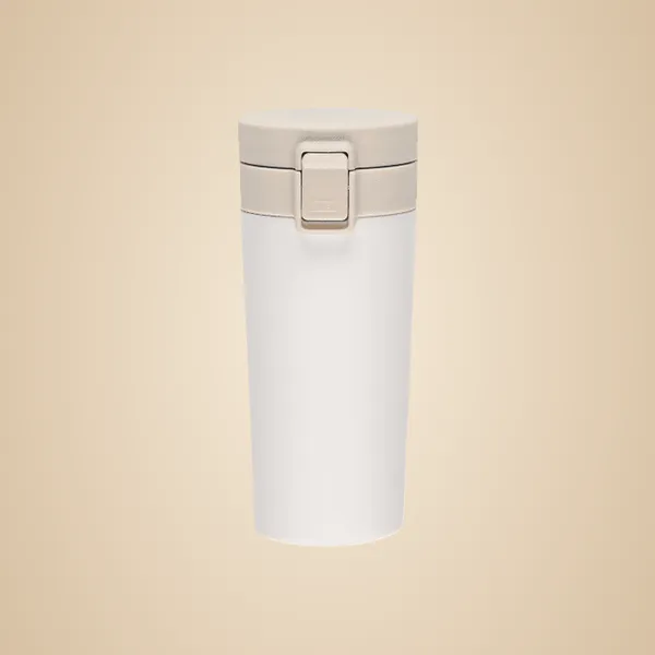 White_Stainless_Steel_Vacuum_Insulated_Travel_Mug_With_Push_Button_Lid