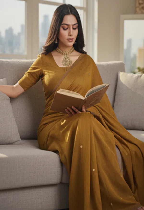 Copper_Handloom_Stripe_Zari_Cotton_Silk_Saree_For_Women