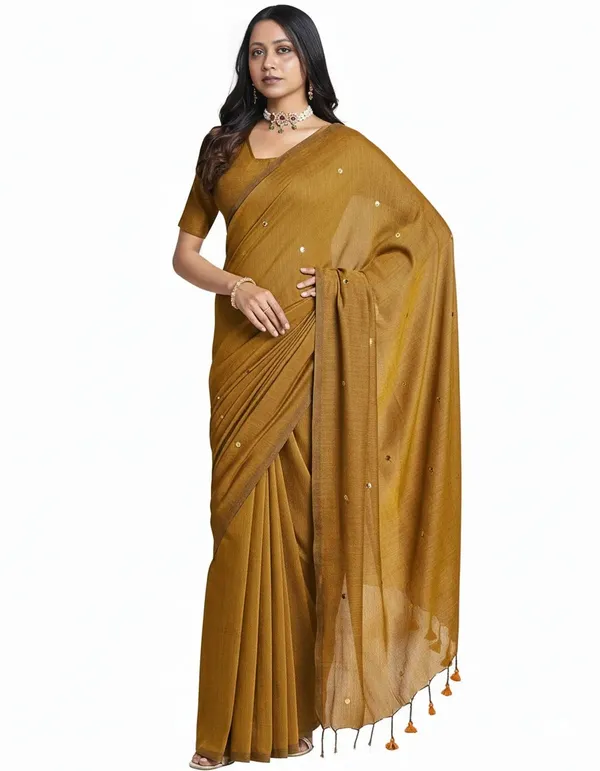 Copper_Handloom_Stripe_Zari_Cotton_Silk_Saree_For_Women