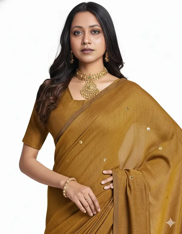 Copper_Handloom_Stripe_Zari_Cotton_Silk_Saree_For_Women