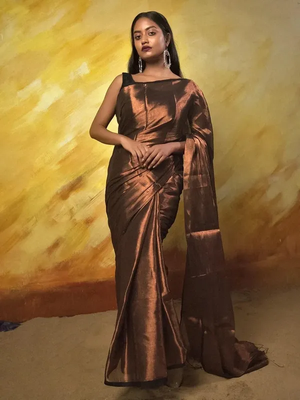 Copper_Gold_Glossy_Handloom_Tissue_Saree_Premium_Ethnic_Wear_Lightweight_&_Elegant_Perfect_For_Festive_&_Wedding_Looks_For_Women