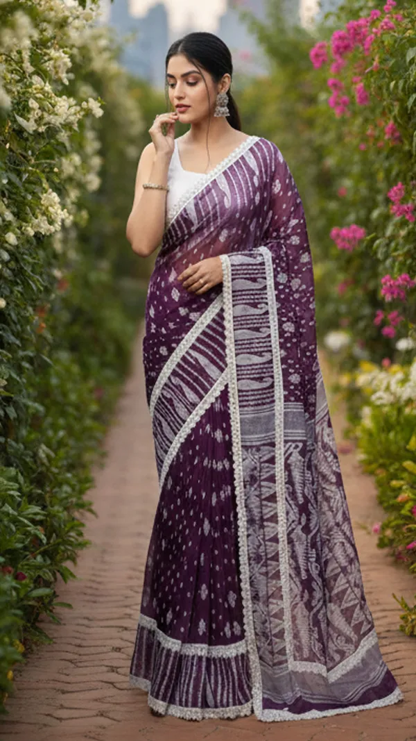 Purple_Bengal_Handloom_Cotton_Silk_Jamdani_Saree_Without_Blouse