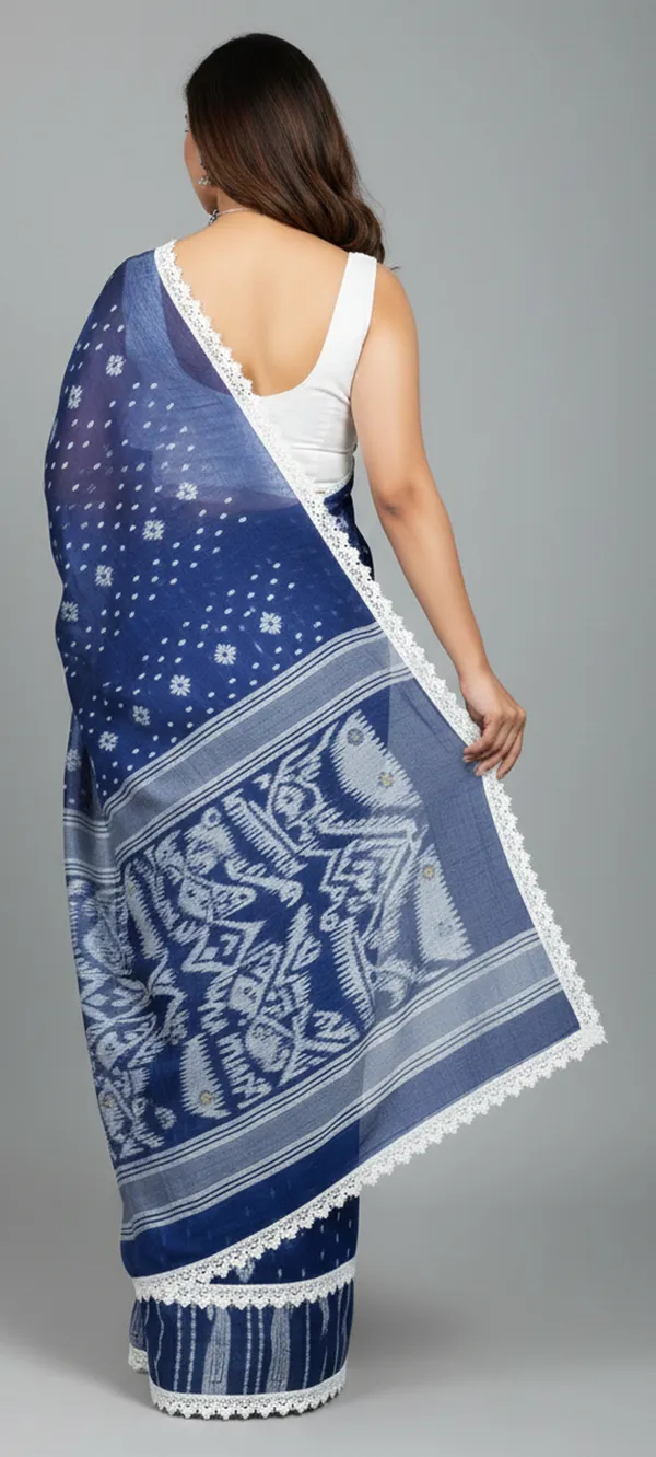 Royal_Blue_Bengal_Handloom_Cottonsilk_Jamdani_Saree_Without_Blouse