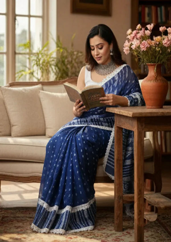 Royal_Blue_Bengal_Handloom_Cottonsilk_Jamdani_Saree_Without_Blouse