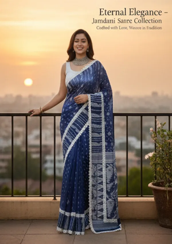 Royal_Blue_Bengal_Handloom_Cottonsilk_Jamdani_Saree_Without_Blouse
