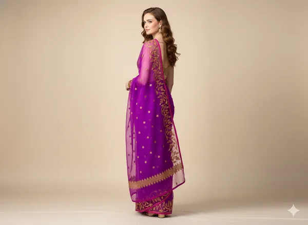 Purple_Premium_Handloom_Muslin_Bengal_Jamdani_Saree_For_Women