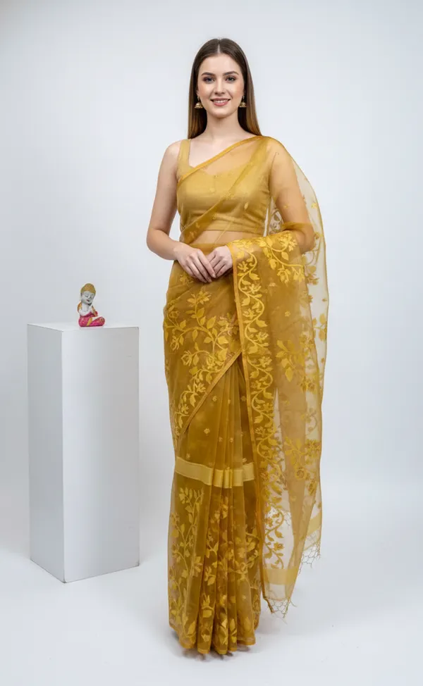 Golden_Kiasha_Premium_Handloom_Muslin_Bengal_Jamdani_Saree_For_Women