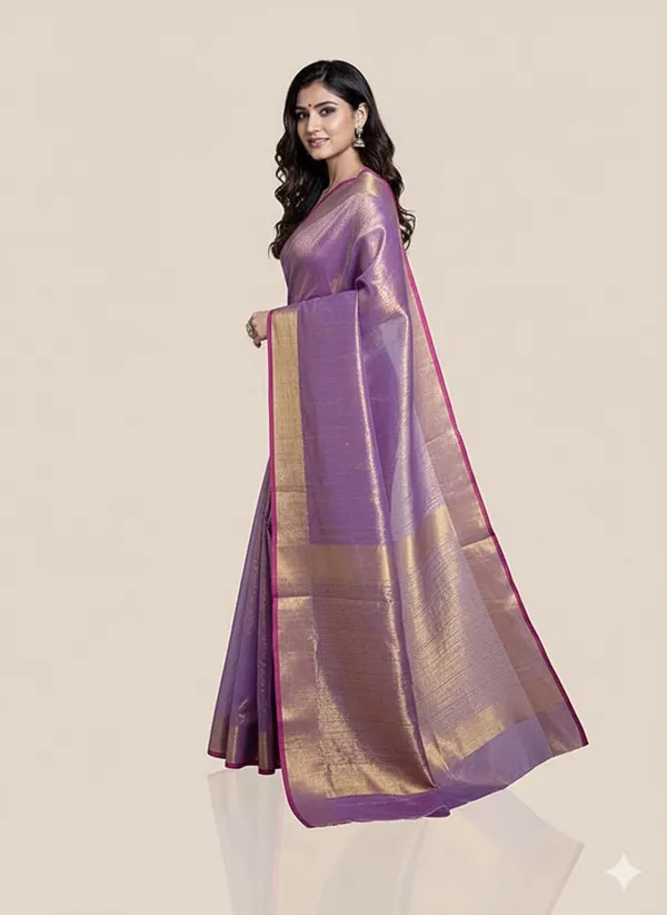 Purple_Glossy_Handloom_Tissue_Saree_Premium_Ethnic_Wear_Lightweight_&_Elegant_Perfect_For_Festive_&_Wedding_Looks_For_Women