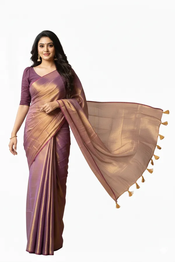 Purple_Glossy_Handloom_Tissue_Saree_Premium_Ethnic_Wear_Lightweight_&_Elegant_Perfect_For_Festive_&_Wedding_Looks_For_Women