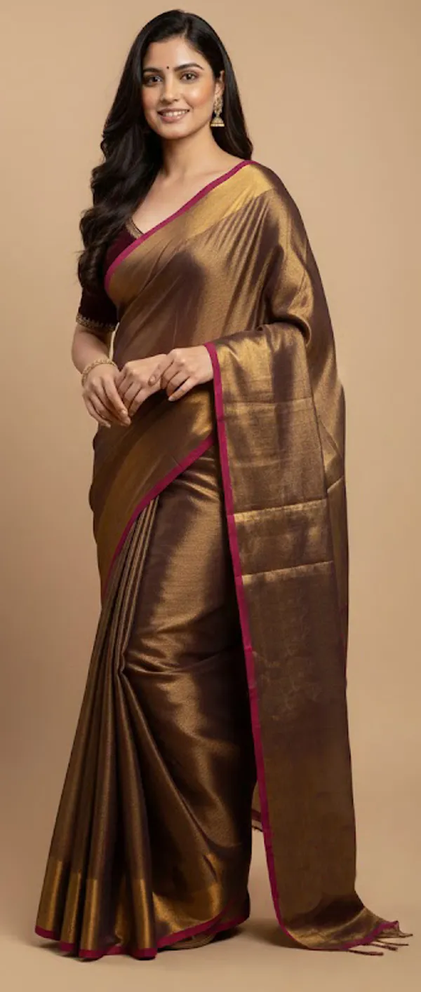 Golden_Handloom_Glossy_Tissue_Saree_With_Soft,_Lightweight_&_Lustrous_Finish_Perfect_For_Weddings,_Traditional_Elegance_Artisanal_Weaving_Masterpiece_For_Women