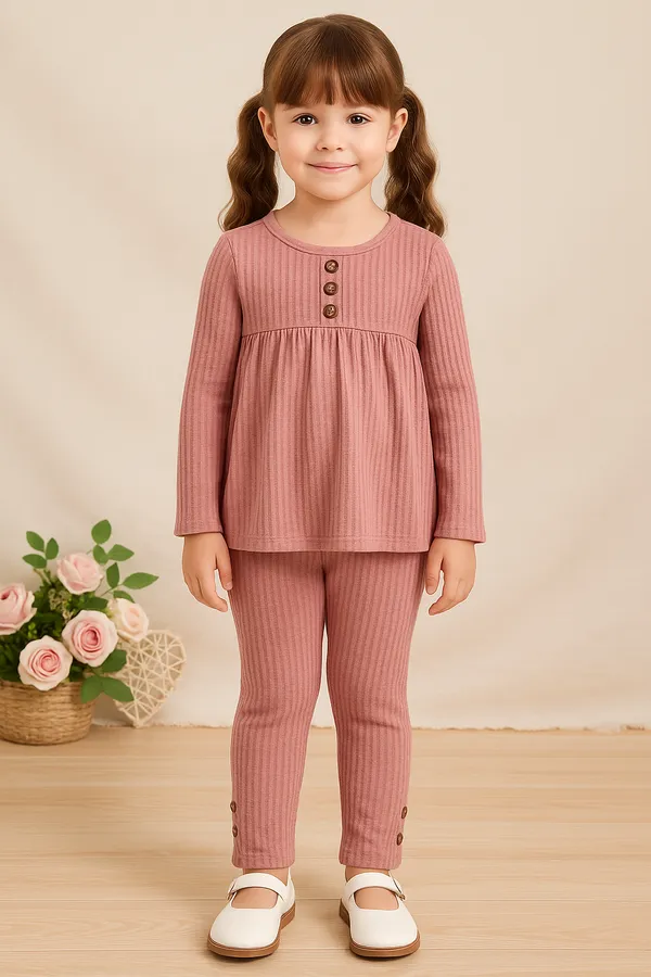 Pink_Ramiaaz_Solid_Cotton_Blend_Style_Top_And_Pant_Set_For_Girls