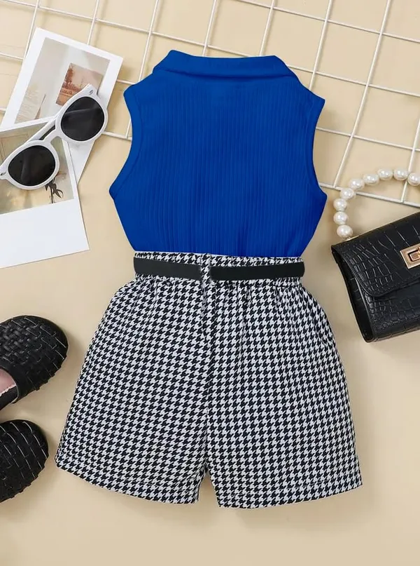 Blue_Ramiaaz_Solid_Cotton_Blend_Top_And_Shorts_Set_With_Purse_And_Belt_For_Girls