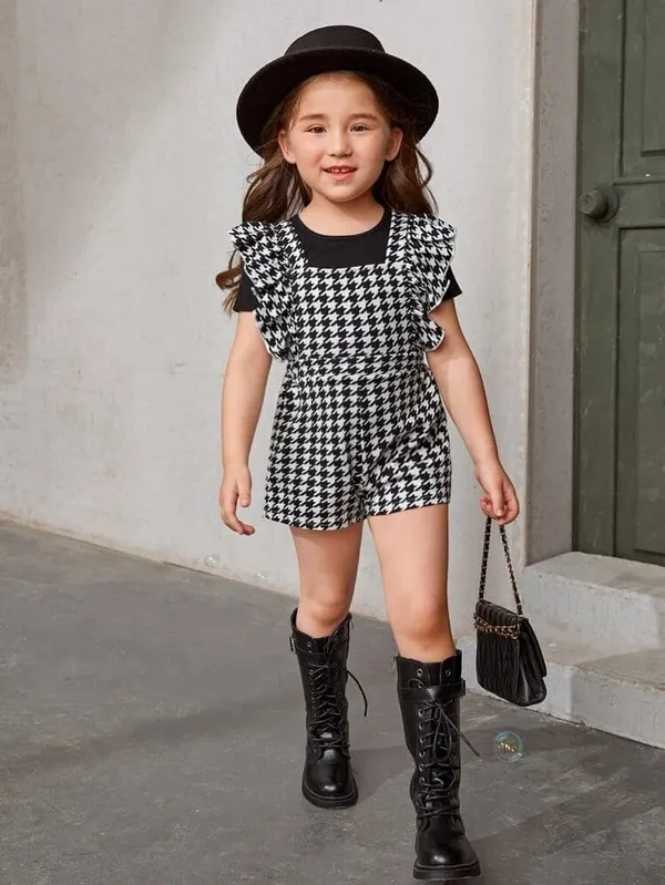 Black_Ramiaaz_Solid_Cotton_Blend_Style_Top_And_Dungaree_Set_For_Girls