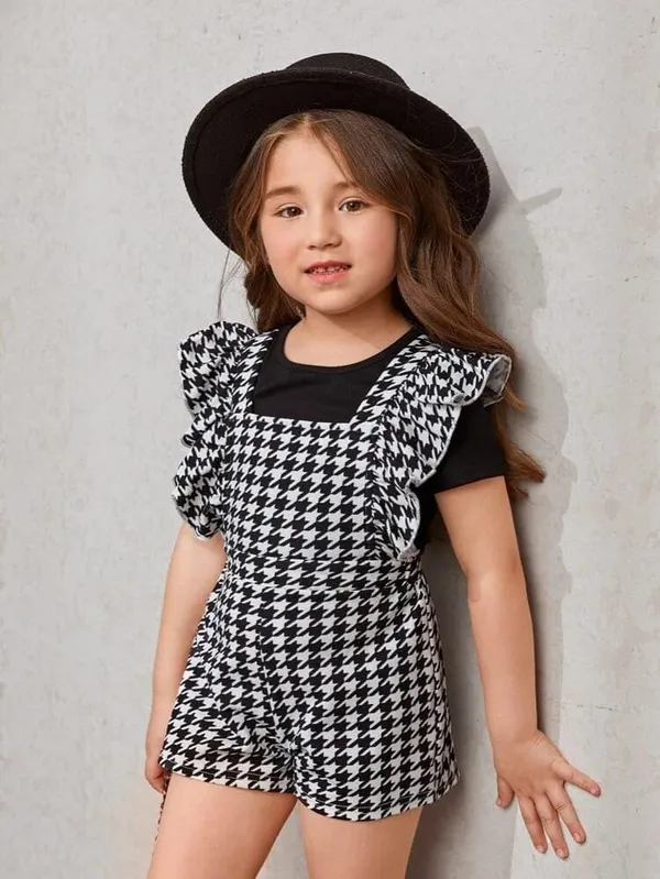 Black_Ramiaaz_Solid_Cotton_Blend_Style_Top_And_Dungaree_Set_For_Girls