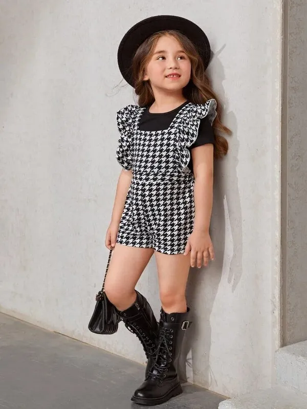 Black_Ramiaaz_Solid_Cotton_Blend_Style_Top_And_Dungaree_Set_For_Girls