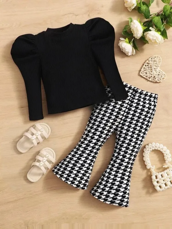 Black_Ramiaaz_Solid_Cotton_Blend_Style_Top_And_Pant_Set_For_Girls
