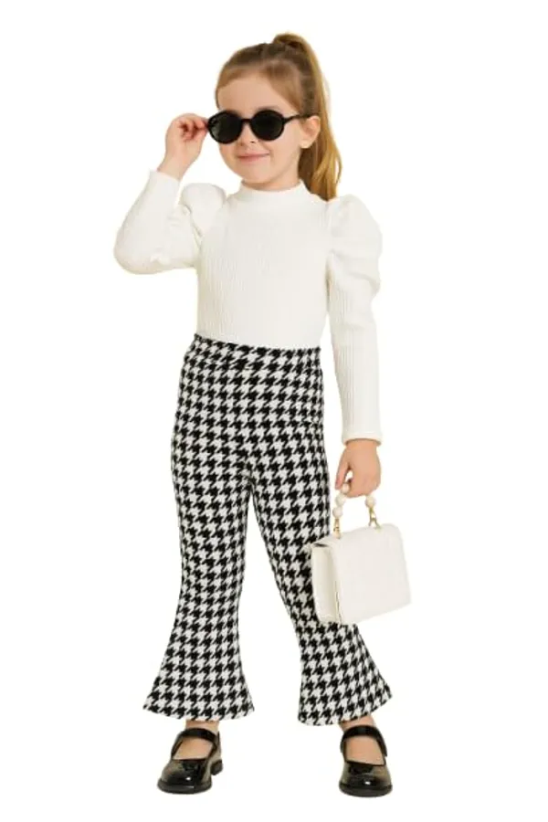 White_Ramiaaz_Solid_Cotton_Blend_Style_Top_And_Pant_Set_For_Girls
