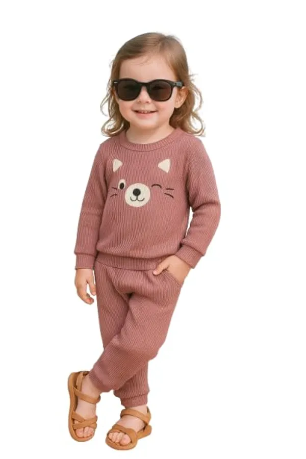 Pink_Ramiaaz_Solid_Cotton_Blend_Style_T_Shirt_And_Pant_Set_For_Boys