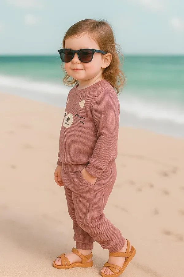 Pink_Ramiaaz_Solid_Cotton_Blend_Style_T_Shirt_And_Pant_Set_For_Boys