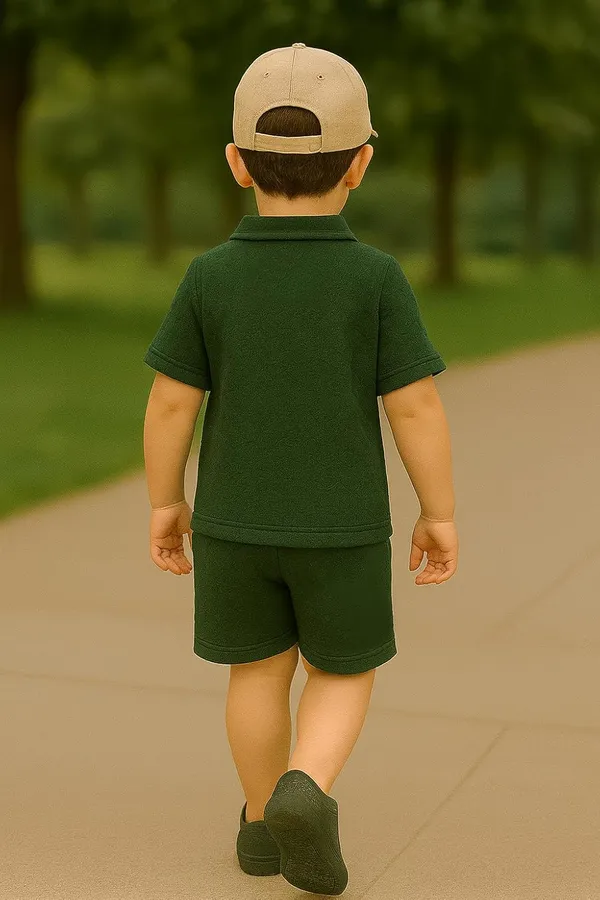 Green_Ramiaaz_Solid_Cotton_Blend_Style_T_Shirt_And_Shorts_Set_For_Boys