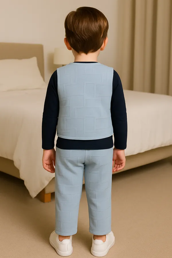Grey_&_Blue_Ramiaaz_Solid_Cotton_Blend_Blazer_Style_T_Shirt_And_Pant_Set_With_Bow_Tie_Toddlers_For_Boys