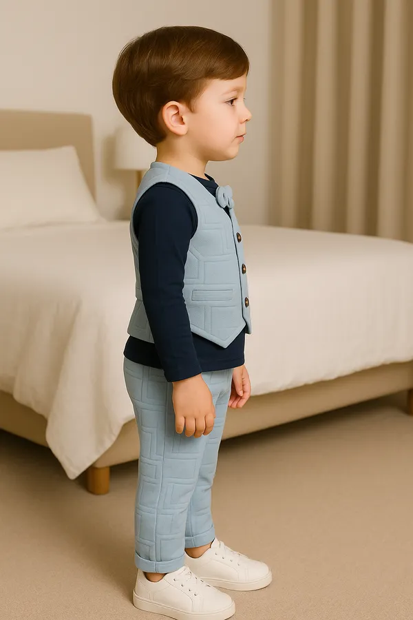 Grey_&_Blue_Ramiaaz_Solid_Cotton_Blend_Blazer_Style_T_Shirt_And_Pant_Set_With_Bow_Tie_Toddlers_For_Boys