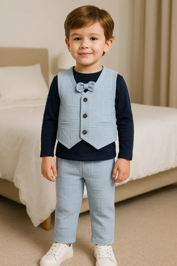 Grey_&_Blue_Ramiaaz_Solid_Cotton_Blend_Blazer_Style_T_Shirt_And_Pant_Set_With_Bow_Tie_Toddlers_For_Boys