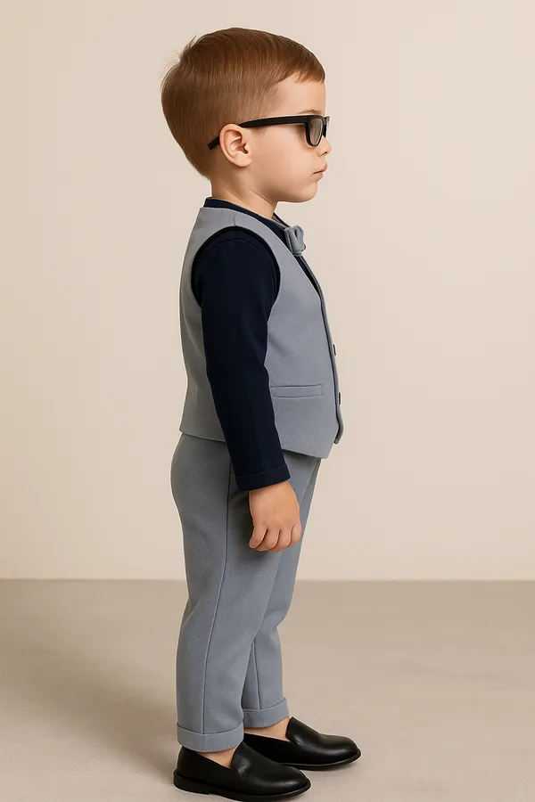 Navy_Grey_Ramiaaz_Solid_Cotton_Blend_Blazer_Style_T_Shirt_And_Pant_Set_With_Bow_Tie_Toddlers_For_Boys