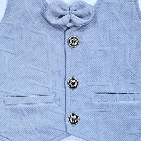 Grey_&_White_Ramiaaz_Solid_Cotton_Blend_Blazer_Style_T_Shirt_And_Pant_Set_With_Bow_Tie_Toddlers_For_Boys
