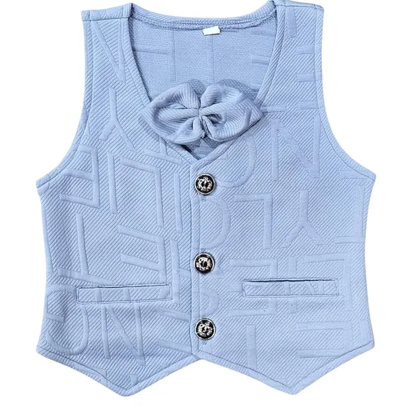Grey_&_White_Ramiaaz_Solid_Cotton_Blend_Blazer_Style_T_Shirt_And_Pant_Set_With_Bow_Tie_Toddlers_For_Boys