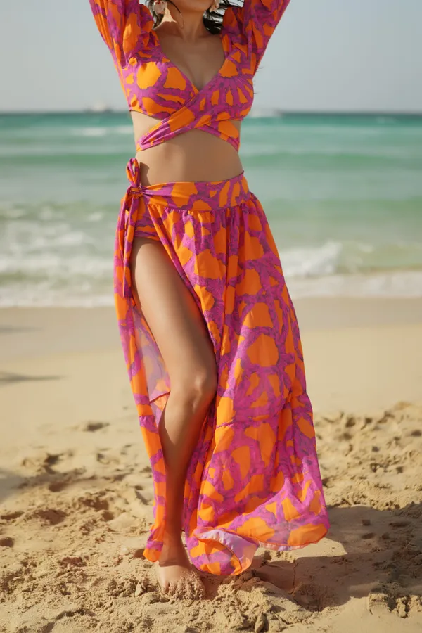 Orange_&_Pink_Coral_Crush_Coverup_Skirt_Beach_Wear_For_Women