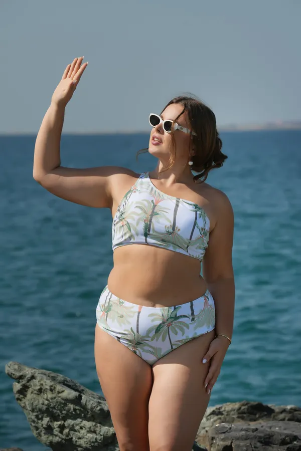 Blue_Tropical_Bliss_Plus_Size_3-Piece_Bikini_Set_One-Shoulder_Top_&_Skirt_|_Uae_Swimwear