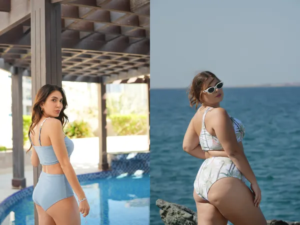 White_&_Blue_Tropical_Bliss_Plus_Size_3-Piece_Bikini_Set_One-Shoulder_Top_&_Skirt_|_Uae_Swimwear(Pack_of_2)