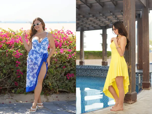 Yellow_&_Blue_Amber_Whisper_2-Piece_Swimwear_Set_Monokini_With_Cover-Up_Skirt_|_Modest_Beachwear_Uae(Pack_of_2)