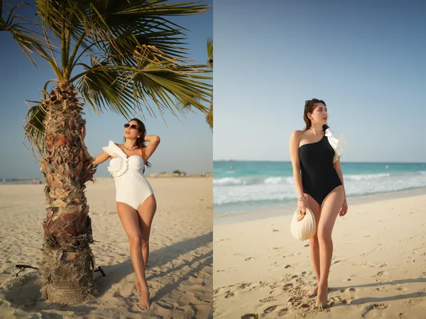 Black_&_White_Moonlit_Grace_One-Shoulder_Beachwear_Set_|_Monokini_&_Wrap_Skirt(Pack_of_2)