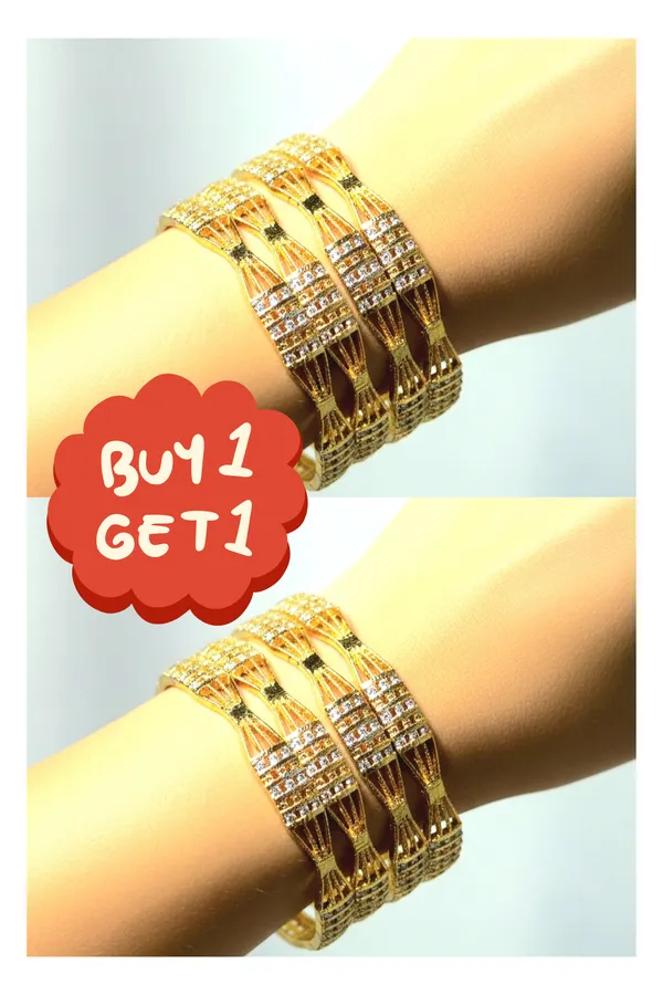 Buy_1_Get_1_Free_Golden_Premium_Quality_Anchal_Bangles_(Set_Of_4)_For_Women