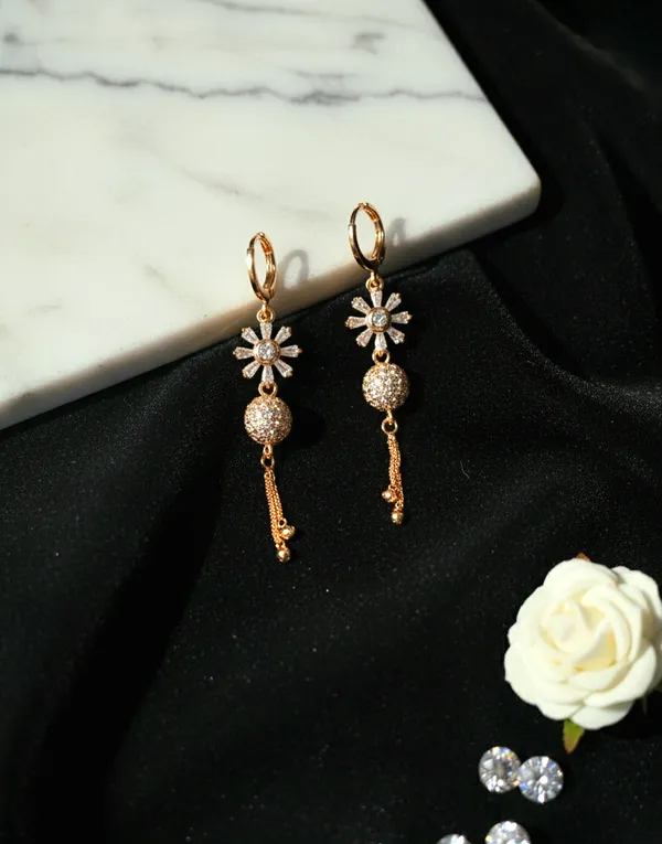 Rose_Gold_American_Diamond_Divariva_Earrings_For_Women