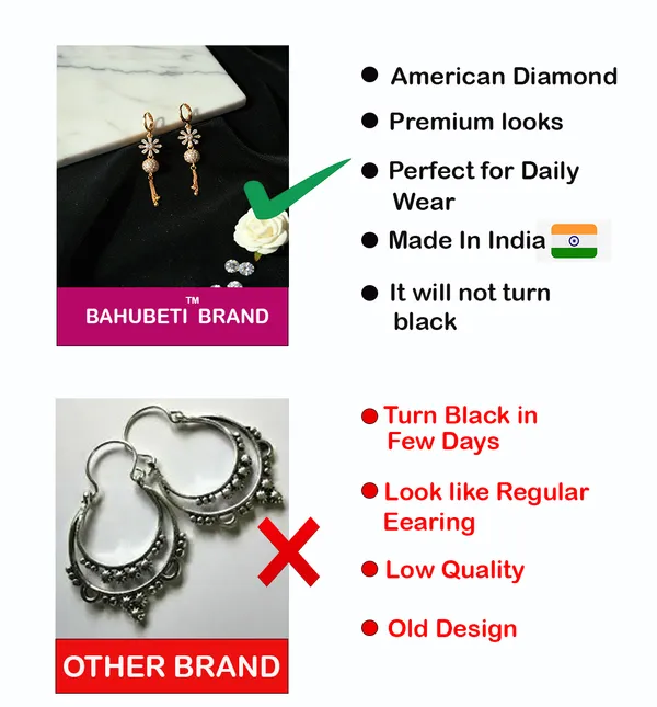 Rose_Gold_American_Diamond_Divariva_Earrings_For_Women