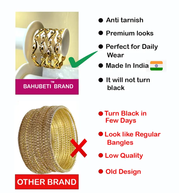 Golden_Premium_Quality_Sanita_Bangles_(Set_Of_4)_For_Women