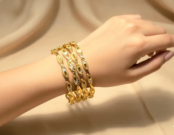 Golden_Premium_Quality_Sanita_Bangles_(Set_Of_4)_For_Women
