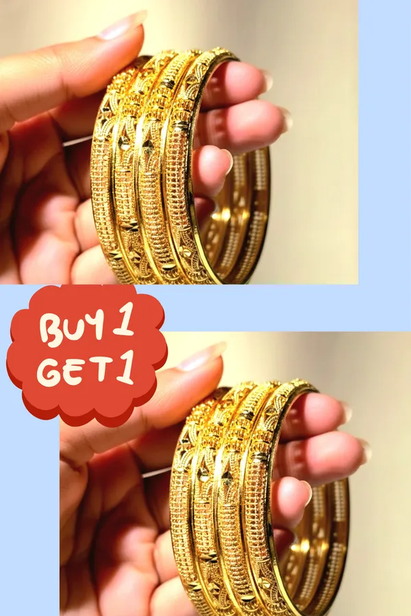 Buy_1_Get_1_Free_Golden_Premium_Quality_Anju_Bangles_(Set_Of_4)_For_Women