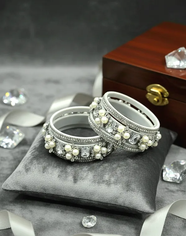 Silver_Premium_Quality_Simran_Kada_(Set_Of_6)_For_Women