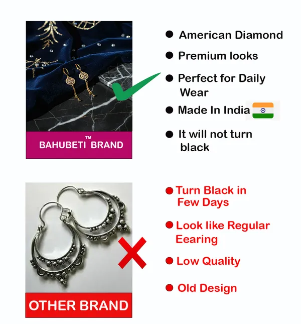 Rose_Gold_American_Diamond_Ranicharm_Earring_For_Women