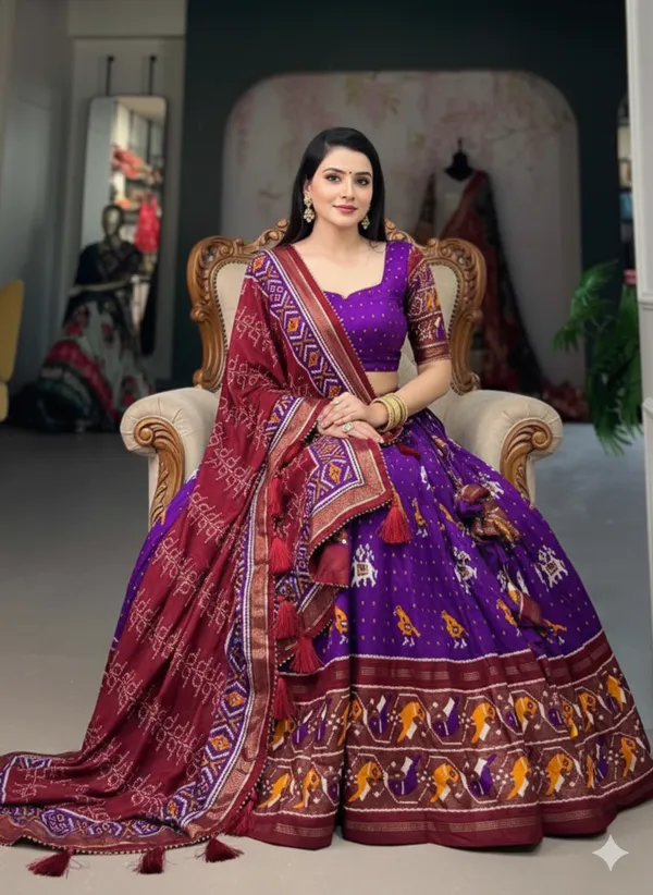 Blue_Patola_Print_Traditional_Lehenga_Choli
