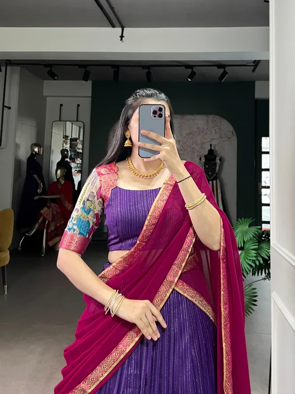 Perfectly_blended_Tussar_silk_lehenga_for_festive_season_to_charm_your_look