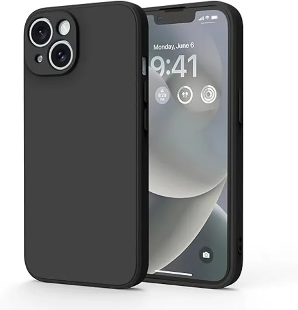 Black_Silky_Smooth_Silicone_Case_Compact_Protective_Cover_For_Iphone_13