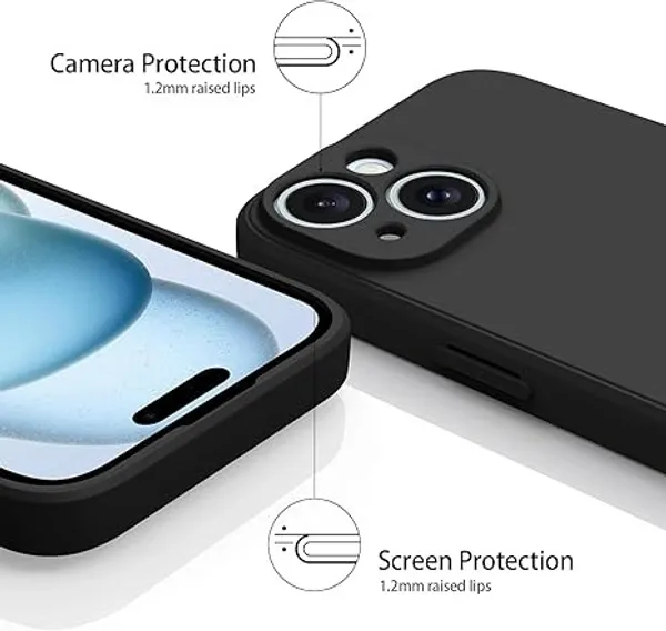 Black_Silky_Smooth_Silicone_Case_Compact_Protective_Cover_For_Iphone_13