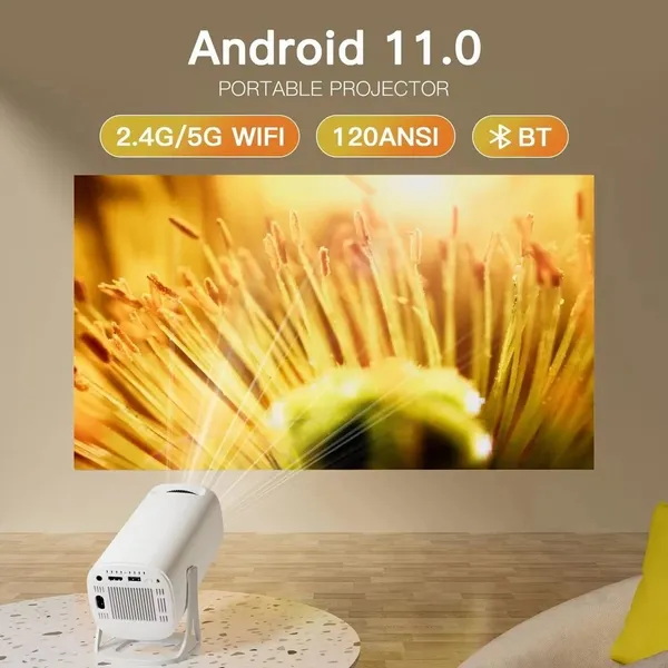Mini_Projector_White_Cylindrical_Portable_Home_Theater_Led_Projector_Fhd_1080P_Support_Wireless_Mirroring_Remote_Control_Ideal_For_Android_Ios_Tv_Stick_Ps5