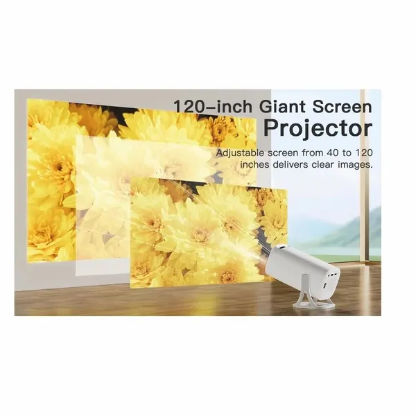 Mini_Projector_White_Cylindrical_Portable_Home_Theater_Led_Projector_Fhd_1080P_Support_Wireless_Mirroring_Remote_Control_Ideal_For_Android_Ios_Tv_Stick_Ps5